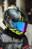 RAPID 2 RAVEN MAT SİYAH-GRİ-NEON SARI KASK