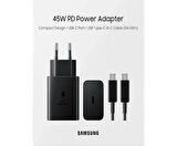 SAMSUNG 45W HIZLI ŞARJ SETİ SİYAH