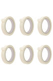 6 Adet Beyaz Maskeleme Bandı 18mm*25mt Ebatlarında