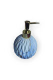 Mavi Gold Detay Porselen Sıvı Sabunluk Sabunluk Gold Pompa