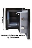 Store Çelik Para Kasası 40 Cm Siyah Gri