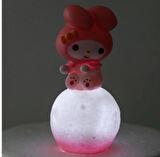 Sanrio my melody figür ay gece lambası başucu mini pilli ay lamba masaüstü figür hediyelik