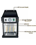 Güneş Enerjili Hareket Sensörlü Duvar Lambası
