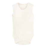 Sema Baby Jakarlı Askılı Badi (Body) - Beyaz 0-6 Ay