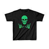 Unisex Çocuk Baskılı T-Shirt - Siyah