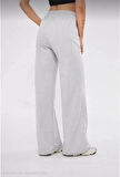 İki iplik Bol Paça Eşofman Pantalon - Gri