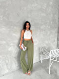 Ayrobin Oversize Kadın Pantalon - Mint Yeşili