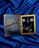 Seyhan Soylu Shop - Özel Tasarım Kitap Kutulu Kadın Bakır Takı Seti Ve Tesbih Kombini - Kolye Küpe Bileklik Yüzük 5 Parça Otantik Şık Hediyelik - Doğum Günü Yıl Dönümü Anneler Günü