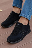 Erkek Günlük Comfort Casual Rahat Taban Esnek Bağcıklı Yürüyüş Triko Sneaker Beyaz Spor Ayakkabı