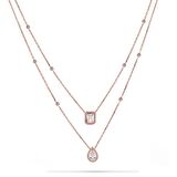 Monemel Swarovski Taşlı Baget Çiftli Kolye 