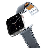 Ally Apple Watch 7-8 41mm 6-5-4 40mm Single Coil Deri Kayış Kordon 3-2-1 38mm-(577
