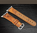 Ally Apple Uyumlu Watch 7-8 41mm 6-5-4 40mm Retro Deri Kordon Kayış 3-2-1 38mm-(5775)