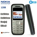 Nokia 1208 Tuşlu Cep Telefonu, Sıfır, Renkli Ekran, Uzun Şarj, Sağlam Yapı, El Feneri, Asker Telefonu