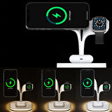 Ally 5in1 iPhone 15-14-13-12 Apple Watch Tutucu Kablosuz Şarj İstasyonu Hızlı Ş