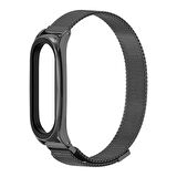 Mijobs Xiaomi Uyumlu Mi Band 4-3 Metal Kayış Kordon Milano Loop-(5775)