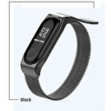 Mijobs Xiaomi Uyumlu Mi Band 4-3 Metal Kayış Kordon Milano Loop-(5775)