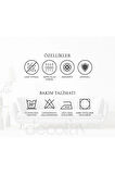 Baston Şeker ve With Love Slogan Desenli Lazer Kesim Kumaş Kokteyl Peçetesi 1 Adet
