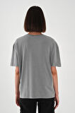 ALEXANDERGARDI Baskılı Antrasit Basic T-shirt