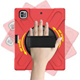 İPad Pro 12.9-inch (2021)-(2020) Kılıf Kalem Yerli 3 Katmanlı Standlı Zırh Kı