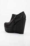 Gloria Siyah Cilt Dolgu Taban Platform Bot 12 cm