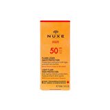 Nuxe Sun Light Fluid 50 Faktör Yaşlanma Karşıtı Karma-Normal Ciltler İçin Renksiz Yüz Güneş Koruyucu Krem 50 ml
