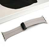 Ally Apple Uyumlu Watch 7-8 45mm 6-5-4 44mm Watch Ultra 49mm Manyetik Uçlu Silikon Kayış