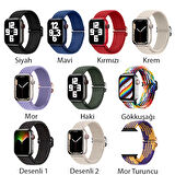 Ally Apple Uyumlu Watch 7-8 41mm 6-5-4 40mm Japon Tokalı Elastik Kayış Kordon 3-2-1 38mm