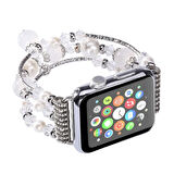 Ally Apple Uyumlu Watch 7-8 41mm 6-5-4 40mm Boncuk Taşlı Lux Kordon Kayış 3-2-1 38mm-(5