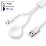 Ally 2in1 Apple Watch Şarj- İPhone Usb Şarj Kablosu-(5775)