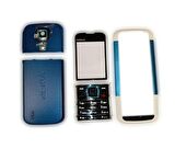 Nokia N5000 Kapak Nokia N5000 uyumlu Beyaz Mavi Renk ön Kapak Arka Kapak ve Tuş Takımı