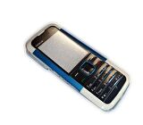 Nokia N5000 Kapak Nokia N5000 uyumlu Beyaz Mavi Renk ön Kapak Arka Kapak ve Tuş Takımı