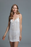 Audrey Gelin Gecelik Set Beyaz 1249