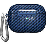 Ally Carbon Case Apple Uyumlu Airpods Pro Carbon Fiber Silikon Kılıf-(5775)