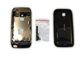 Nokia 603 Kasa Kapak Nokia Uyumlu Lumia N603 Siyah Renk Orta Kasa Ön Kapak Arka Kapak Tuş Takımı
