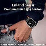 Dux Ducis Apple Uyumlu Watch 42/44/45mm İçin Enland Serisi Premium Deri Kayış Kordon-(57