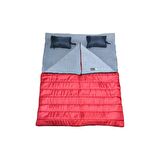 NEO -23 350 GR ELYAF+200 GR PELUŞ POLARLI YASTIKLI ÇİFT KİŞİLİK UYKU TULUMU KIRMIZI