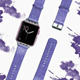 Ally Apple Watch 7-8 41mm 6-5-4 40mm Kordon Kayış Parlak Deri 3-2-1 38mm-(5775)