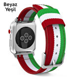 Ally Apple Watch Ultra 49mm 7-8 45mm 6-5-4 44mm Kayış Kordon Çizgili Nylon 3-2-1 