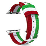 Ally Apple Watch Ultra 49mm 7-8 45mm 6-5-4 44mm Kayış Kordon Çizgili Nylon 3-2-1 