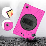 Galaxy Tab A7 10.4 SM-T500-T505-T507 Kılıf Shockproof 3 Katmanlı Standlı Zırh K