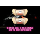 DACIA DOKKER Ultra Lüks Boyun Yastığı ve Emniyet Kemer Ped Seti Bej