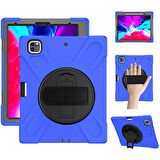 İPad Pro 12.9-inch (2021)-(2020) Kılıf Kalem Yerli 3 Katmanlı Standlı Zırh Kı