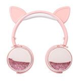 ALLY Kedi Kulak Simli Kablolu Mikrofonlu Kulaküstü Kulaklık 3.5mm jack-(5775)