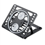 ALLY Ayarlanabilir Taban Çift Fanlı Tablet ve Laptop Soğutucu Stand-(5775)