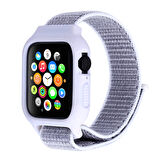 Ally Apple Watch 6-SE-5-4 44mm / 3-2-1 42mm Kayış Kordon Kılıf Silikon-(5775)