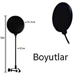 Ally Çift Katman Stüdyo İçin Mikrofon Pop Filtre Youtuber-(5775)