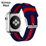Ally Apple Watch Ultra 49mm 7-8 45mm 6-5-4 44mm Kayış Kordon Çizgili Nylon 3-2-1 