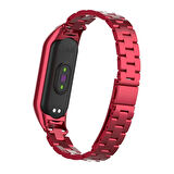 Xiaomi Uyumlu Mi Band 5 Stainless Steel 3 Bakla Çelik Kayış Kordon-(5775)