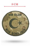 Delux Serisi Model Arması Motif Nakış Patch Bir Ölür Bin Diriliriz