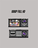 TA-01 3 Kameralı 1080P Araç Kamerası Siyah